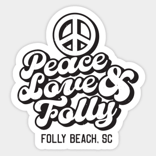 Folly Beach South Carolina SC Tourist Souvenir Sticker